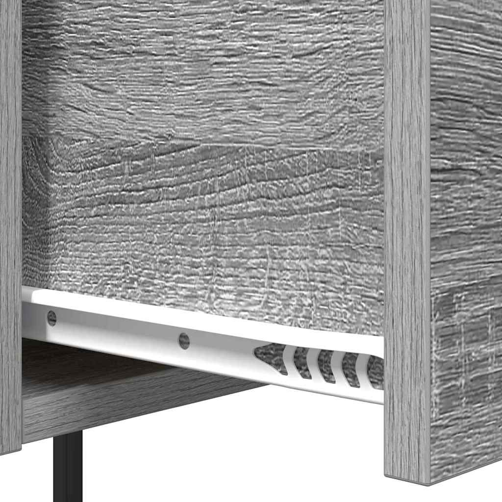 Armario de Noche con cajón 2 pcs Gris Sonoma 42 x 41 x 56 cm