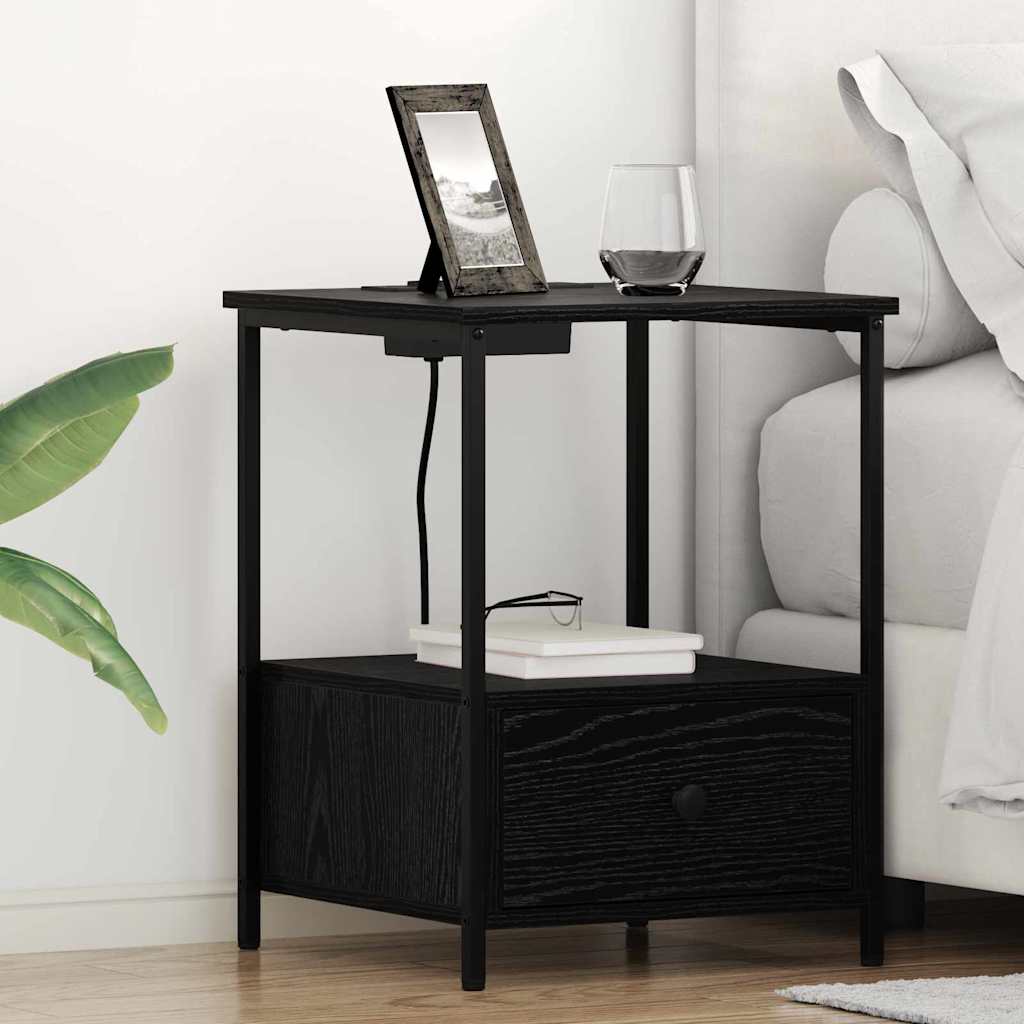 Armario de Noche con cajón 2 pcs Gris Sonoma 42 x 41 x 56 cm