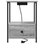 Armario de Noche con cajón 2 pcs Gris Sonoma 42 x 41 x 56 cm