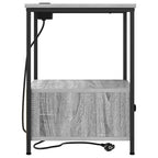 Armario de Noche con cajón 2 pcs Gris Sonoma 42 x 41 x 56 cm