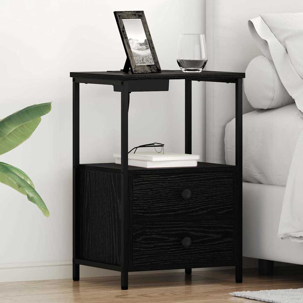 Armario de Noche con cajón 2 pcs Gris Sonoma 40 x 31 x 60 cm