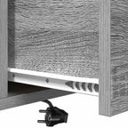 Armario de Noche con cajón 2 pcs Gris Sonoma 40 x 31 x 60 cm