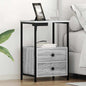 Mesas de Cabeceira com Gaveta 2 pcs Cinzento Sonoma 40 x 31 x 60 cm