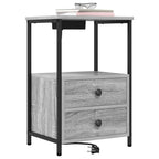 Armario de Noche con cajón 2 pcs Gris Sonoma 40 x 31 x 60 cm