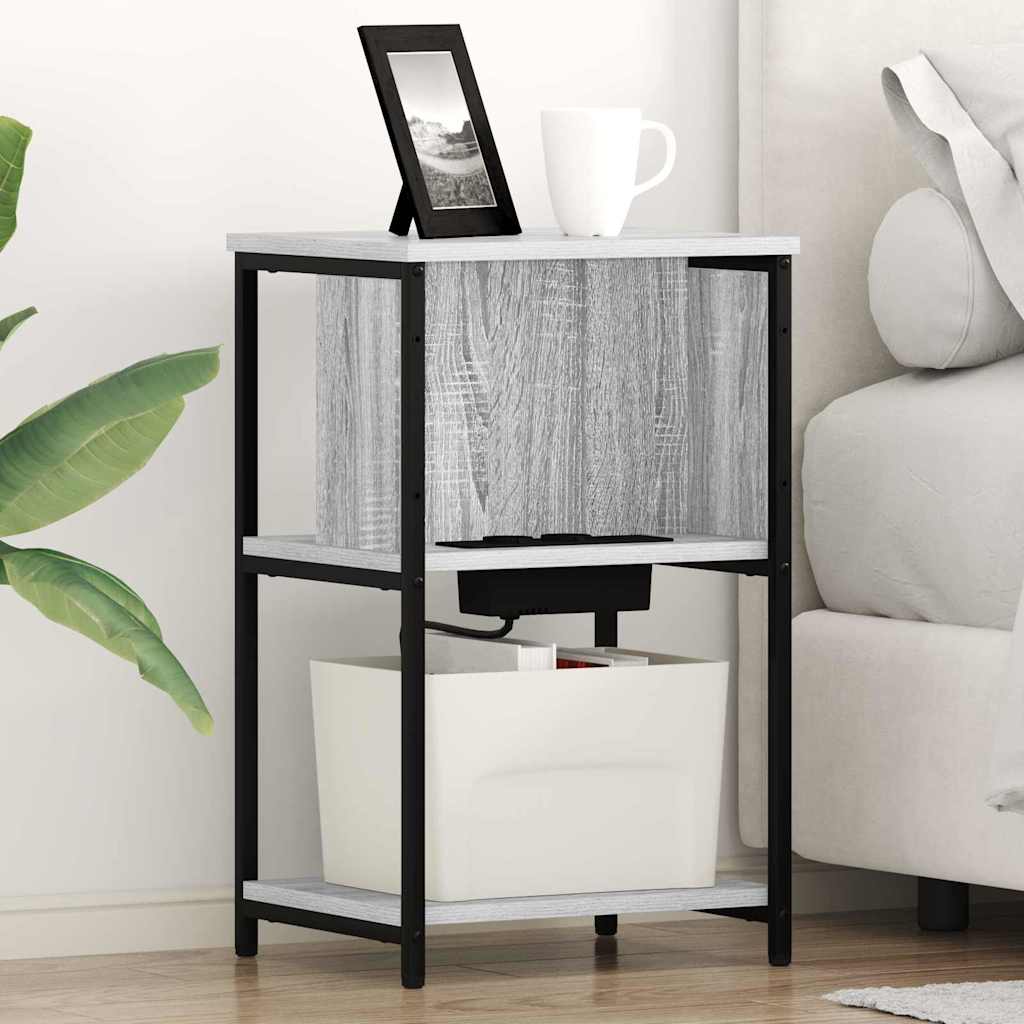 Armario de Noche 2 pcs Gris Sonoma 38 x 31 x 61 cm