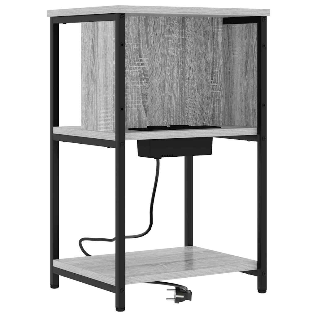 Armario de Noche 2 pcs Gris Sonoma 38 x 31 x 61 cm