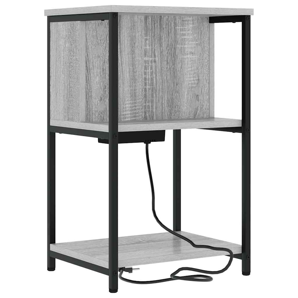 Armario de Noche 2 pcs Gris Sonoma 38 x 31 x 61 cm