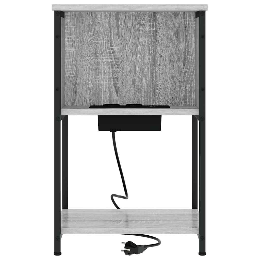 Armario de Noche 2 pcs Gris Sonoma 38 x 31 x 61 cm