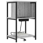 Armario de Noche 2 pcs Gris Sonoma 38 x 31 x 61 cm