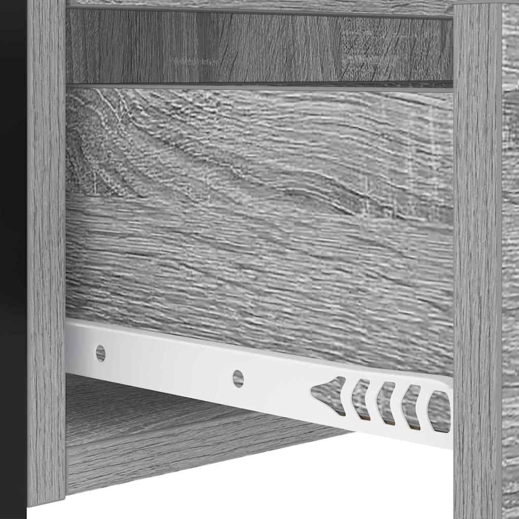 Armario de Noche con cajón 2 pcs Gris Sonoma 40 x 31 x 60 cm