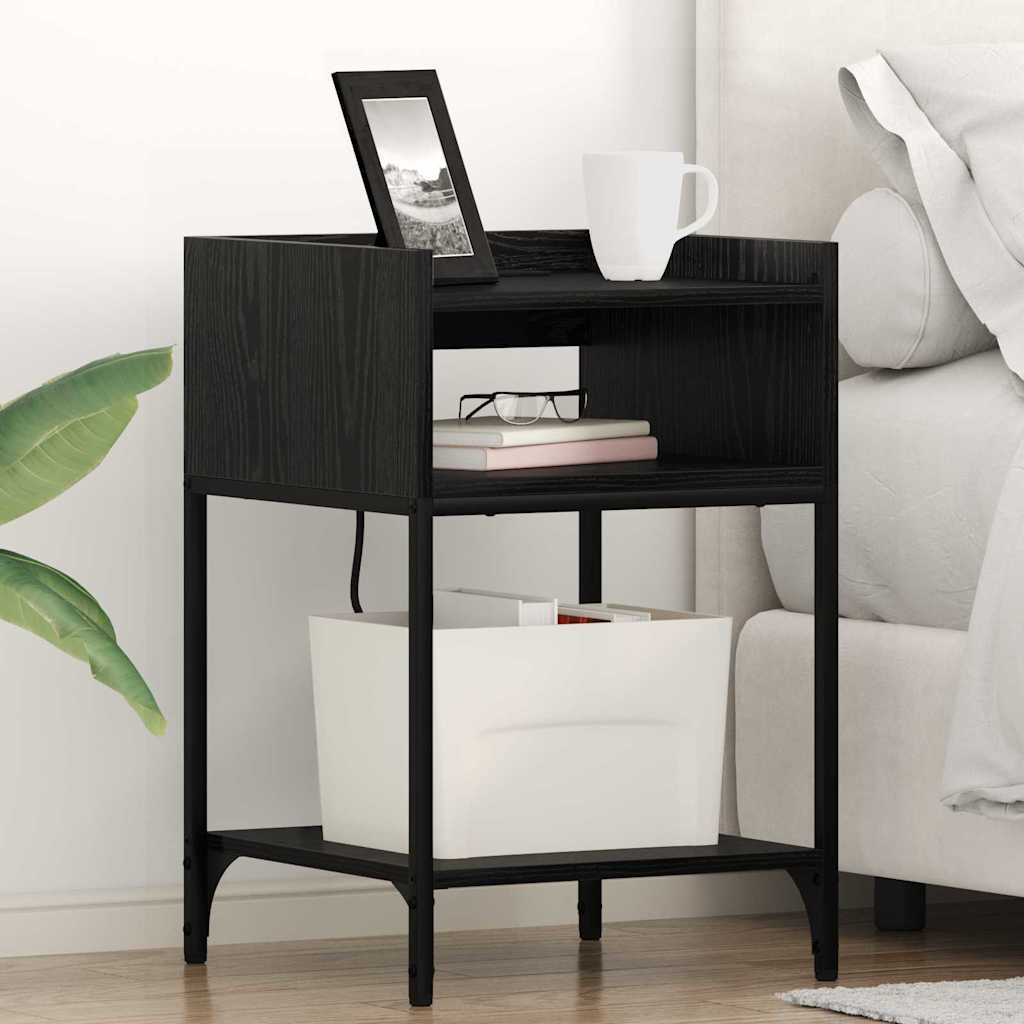 Armario de Noche 2 pcs Roble ahumado 40 x 40 x 61 cm