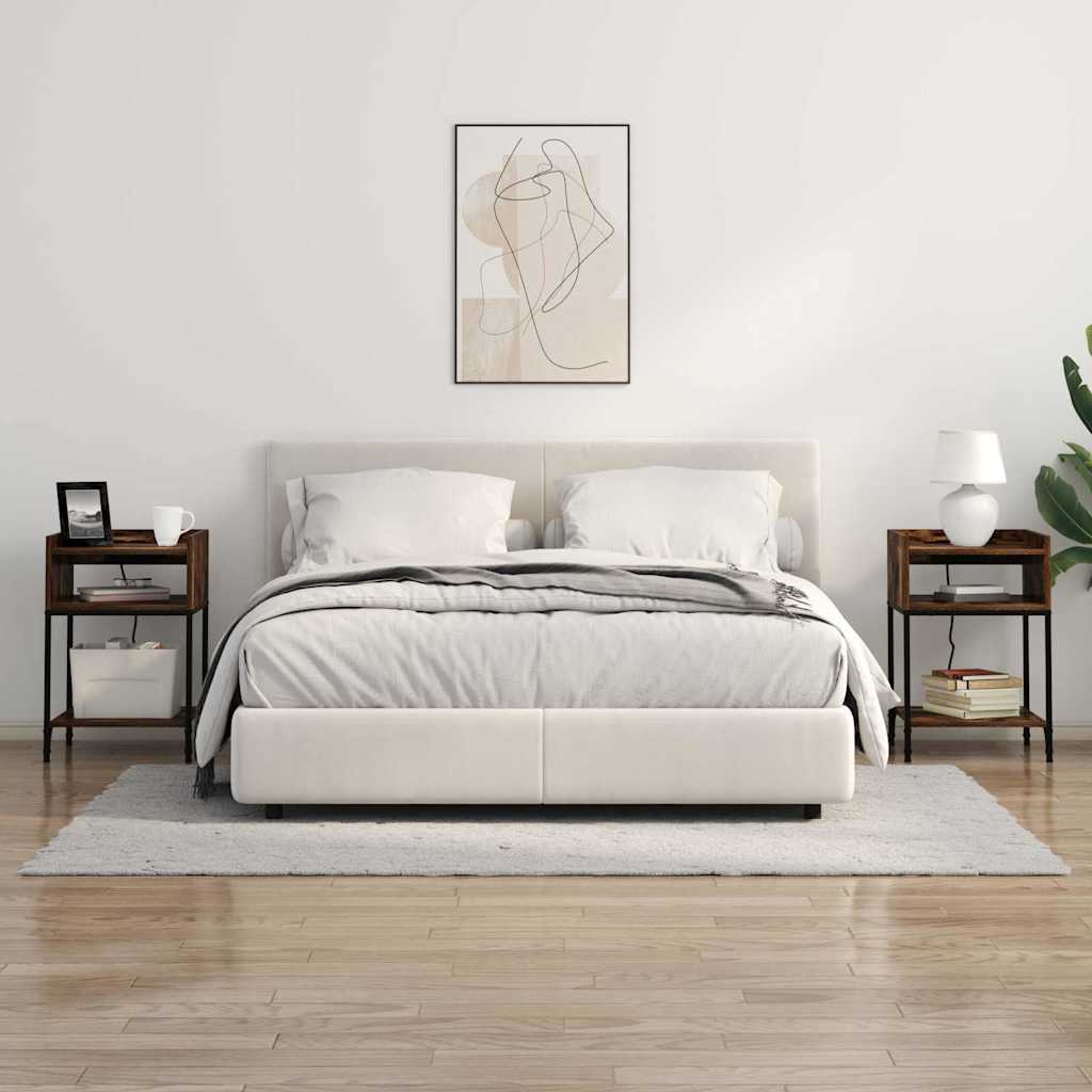 Armario de Noche 2 pcs Roble ahumado 40 x 40 x 61 cm