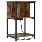 Armario de Noche 2 pcs Roble ahumado 40 x 40 x 61 cm