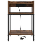 Armario de Noche 2 pcs Roble ahumado 40 x 40 x 61 cm