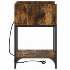 Armario de Noche 2 pcs Roble ahumado 40 x 40 x 61 cm