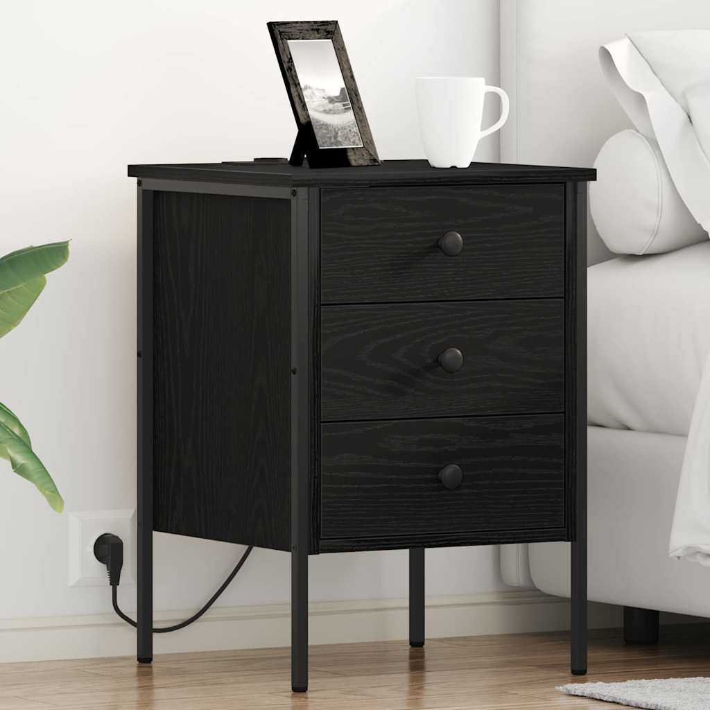 Armario de Noche con cajón 2 pcs Gris Sonoma 42 x 41 x 61 cm
