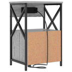 Armario de Noche con cajón 2 pcs Gris Sonoma 40 x 31 x 60 cm