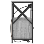 Armario de Noche con cajón 2 pcs Gris Sonoma 40 x 31 x 60 cm