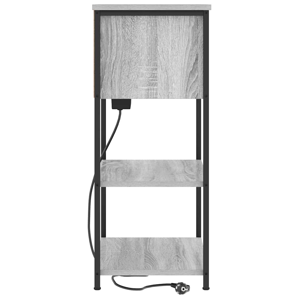 Armario de Noche Gris Sonoma 55 x 31 x 76 cm