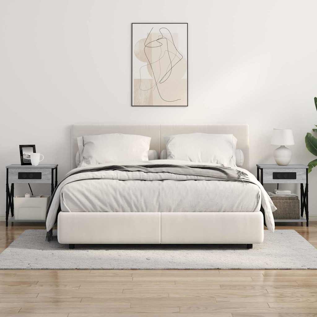 Armario de Noche 2 pcs Gris Sonoma 41 x 31 x 51 cm