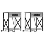 Armario de Noche 2 pcs Gris Sonoma 41 x 31 x 51 cm