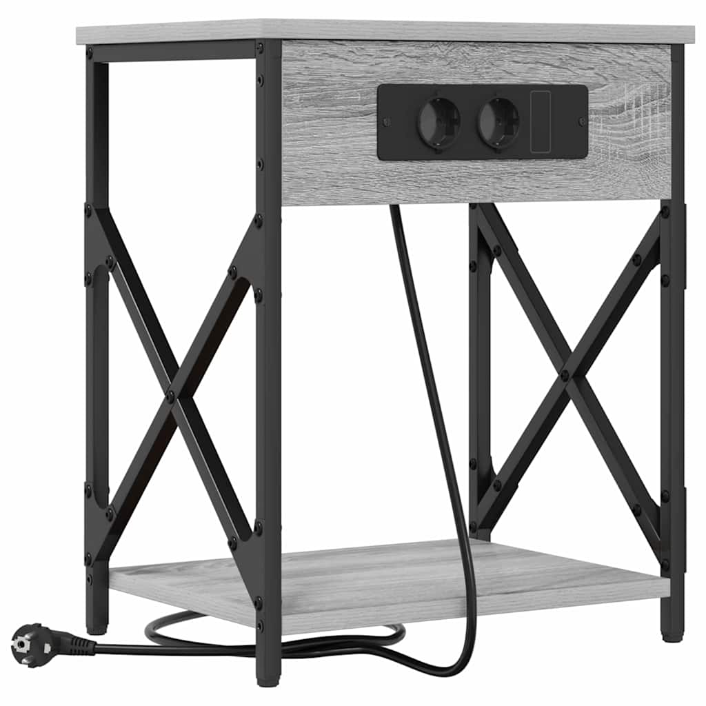 Armario de Noche 2 pcs Gris Sonoma 41 x 31 x 51 cm