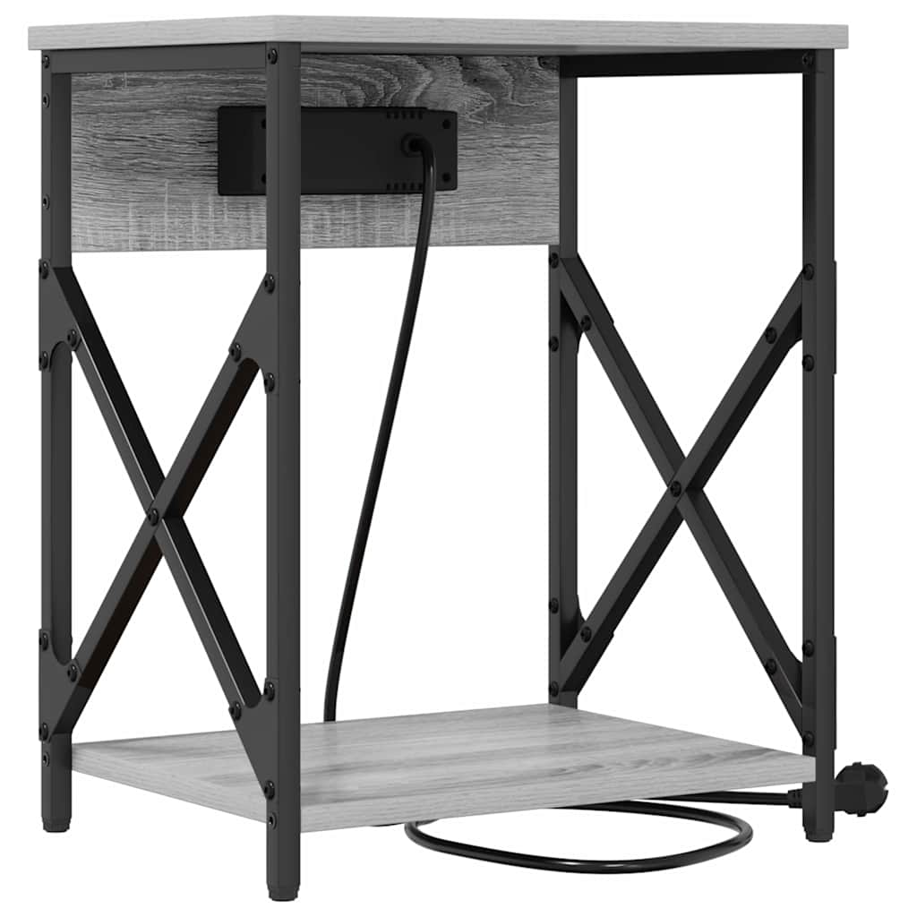 Armario de Noche 2 pcs Gris Sonoma 41 x 31 x 51 cm