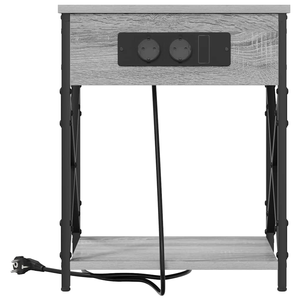 Armario de Noche 2 pcs Gris Sonoma 41 x 31 x 51 cm
