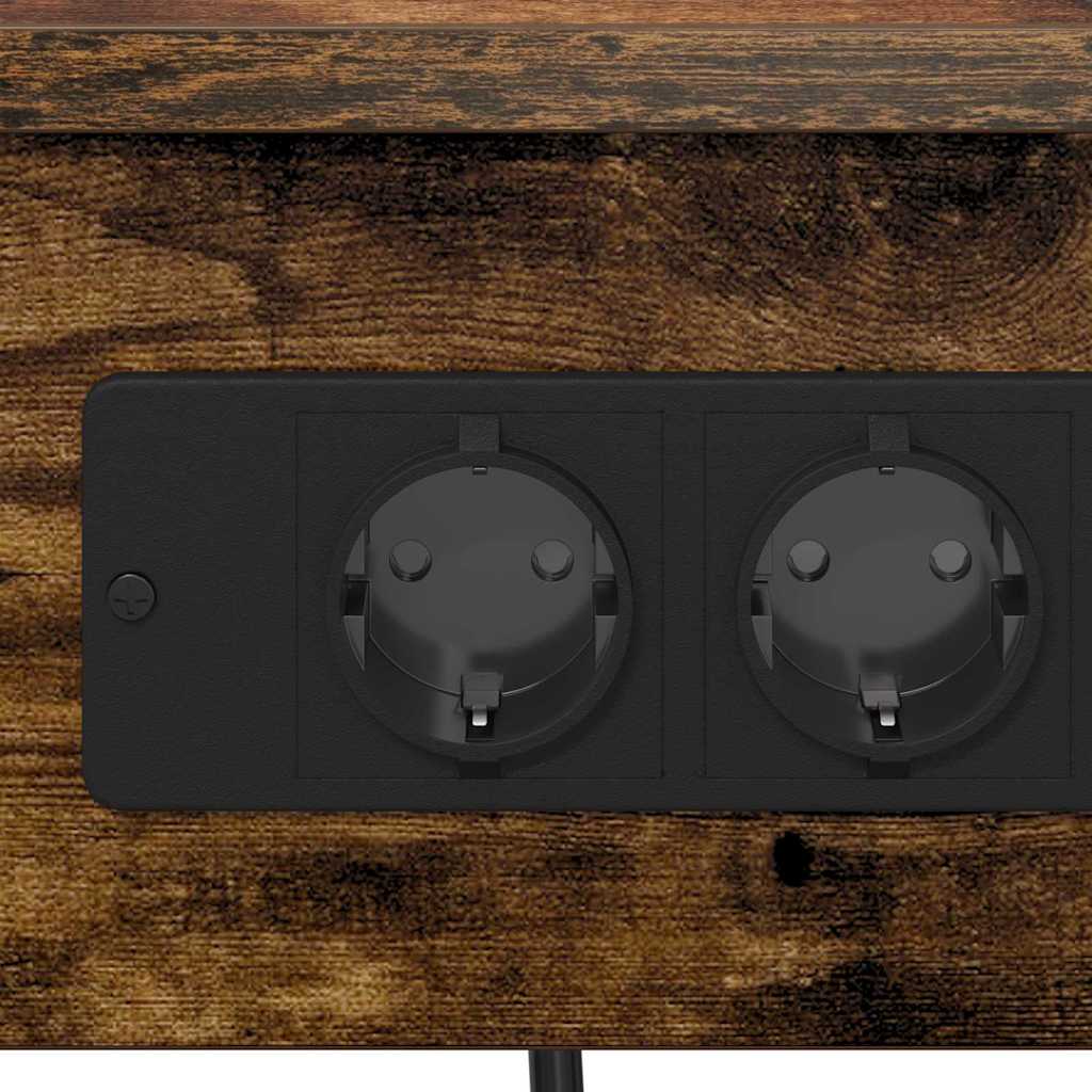 Armario de Noche 2 pcs Roble ahumado 41 x 31 x 51 cm