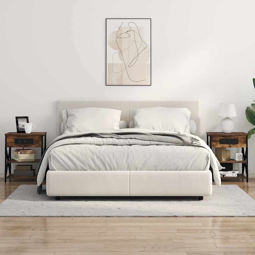 Armario de Noche 2 pcs Roble ahumado 41 x 31 x 51 cm