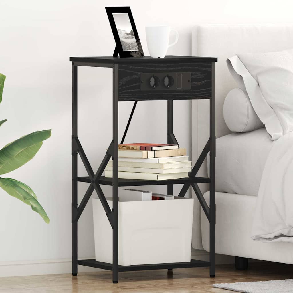 Armario de Noche 2 pcs Roble ahumado 41 x 31 x 76 cm