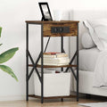 Armario de Noche 2 pcs Roble ahumado 41 x 31 x 76 cm