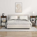 Armario de Noche 2 pcs Roble ahumado 41 x 31 x 76 cm