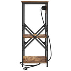 Armario de Noche 2 pcs Roble ahumado 41 x 31 x 76 cm