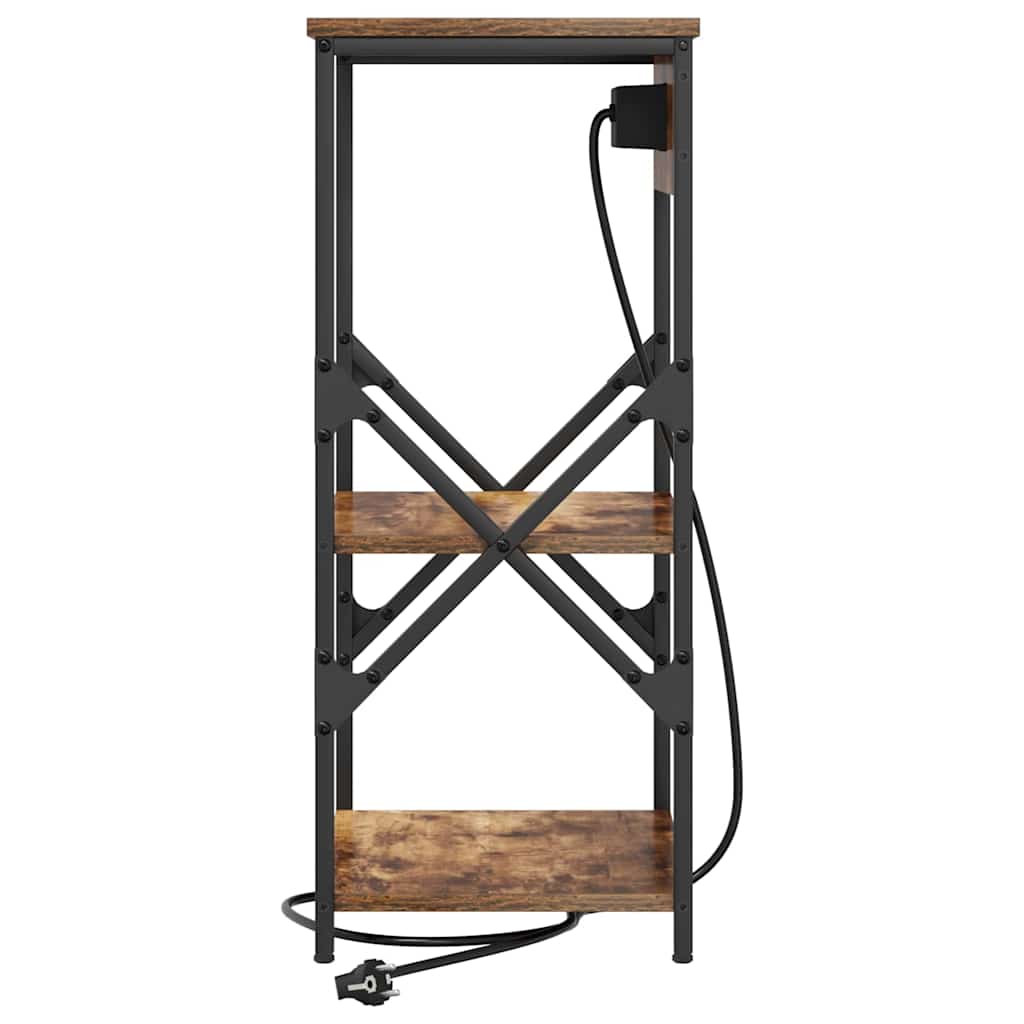 Armario de Noche 2 pcs Roble ahumado 41 x 31 x 76 cm