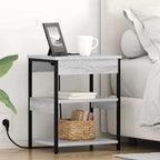 Armario de Noche 2 pcs Gris Sonoma 41 x 31 x 51 cm