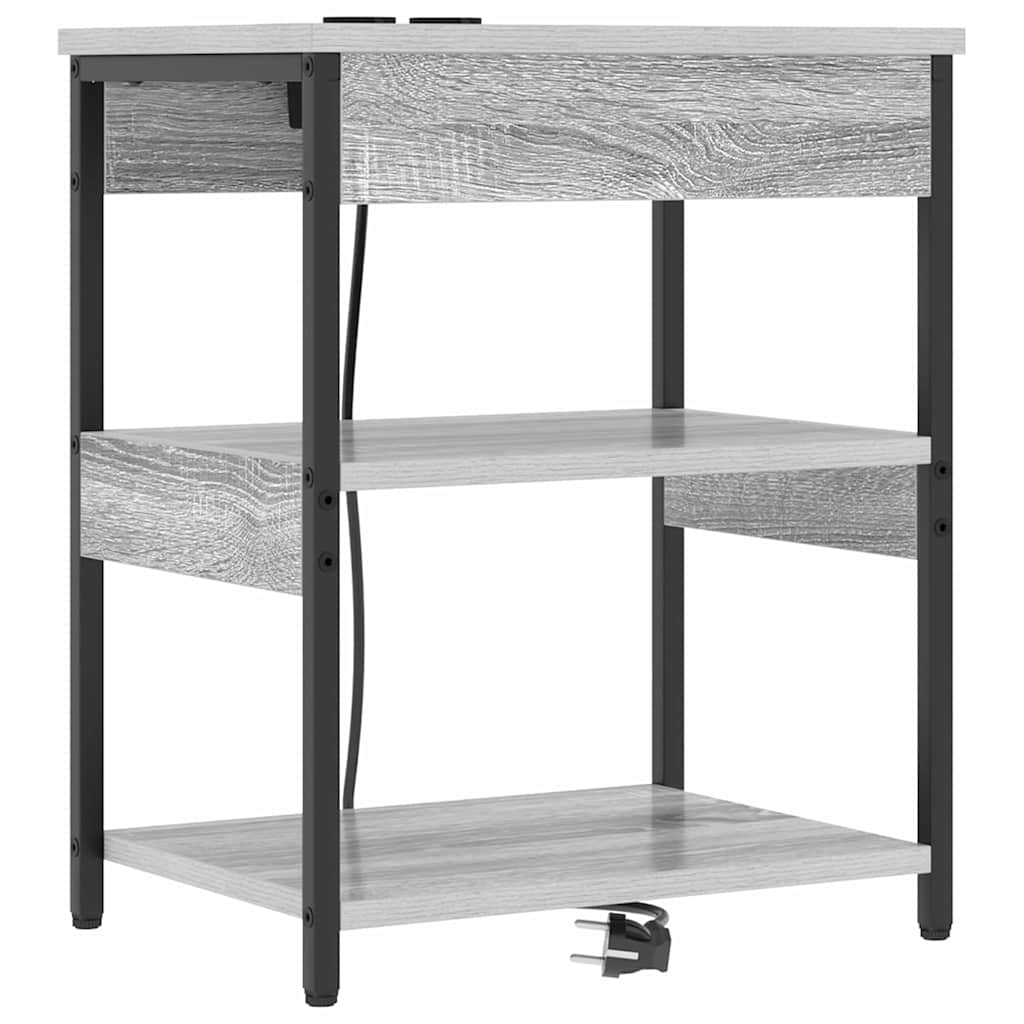 Armario de Noche 2 pcs Gris Sonoma 41 x 31 x 51 cm