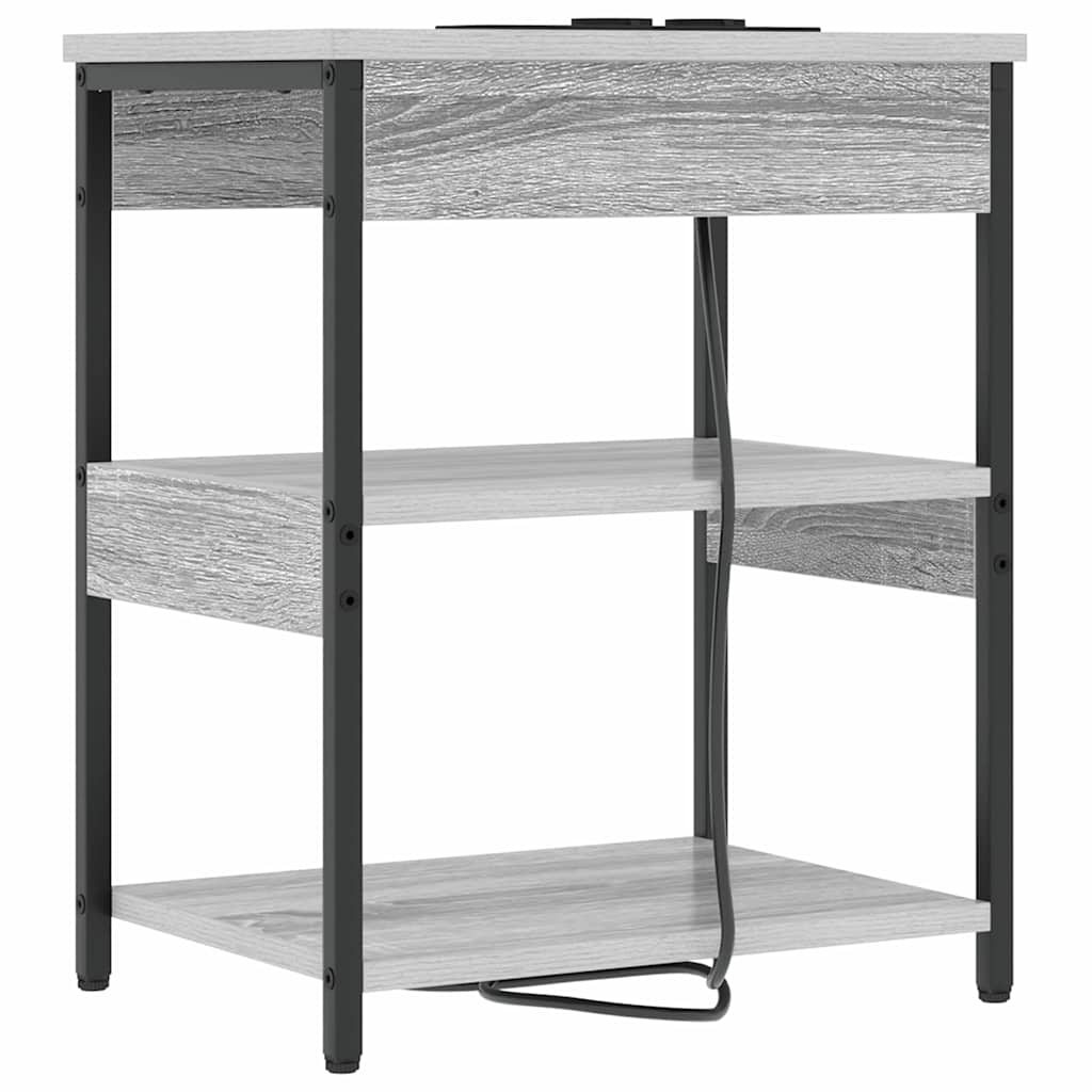 Armario de Noche 2 pcs Gris Sonoma 41 x 31 x 51 cm
