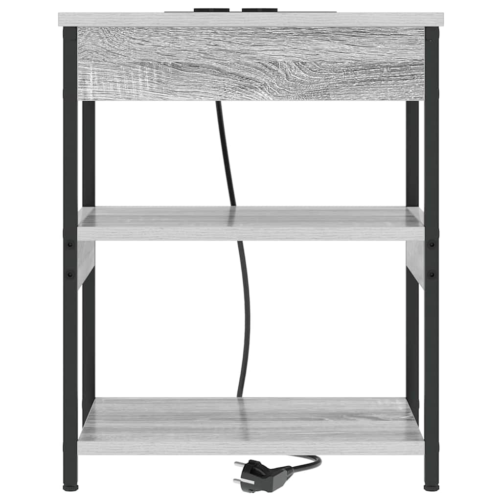 Armario de Noche 2 pcs Gris Sonoma 41 x 31 x 51 cm