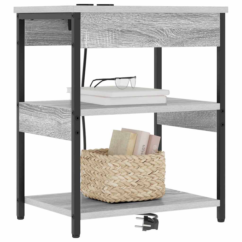 Armario de Noche 2 pcs Gris Sonoma 41 x 31 x 51 cm