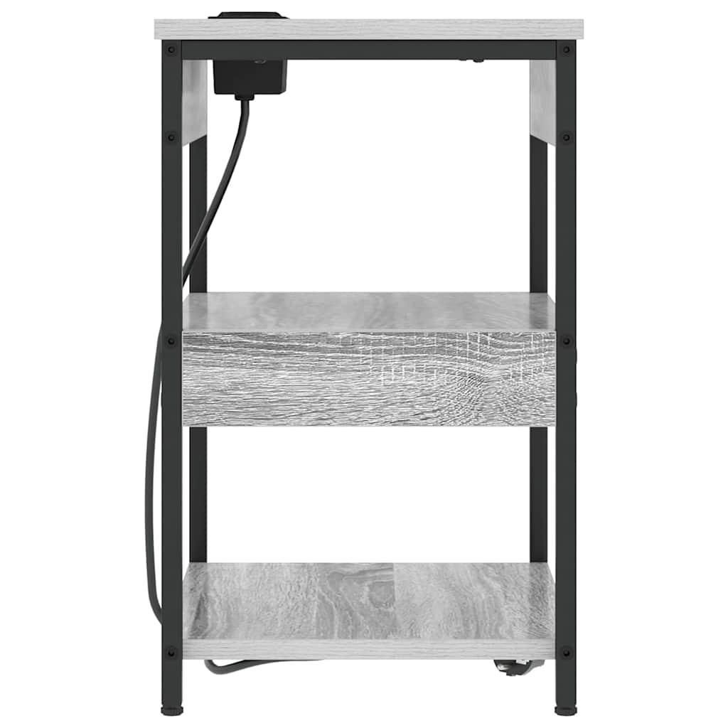 Armario de Noche 2 pcs Gris Sonoma 41 x 31 x 51 cm