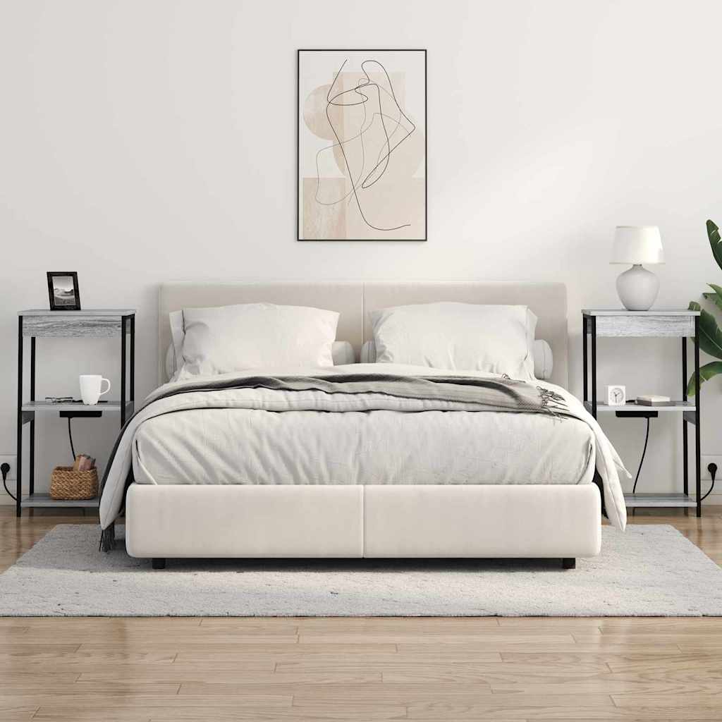 Armario de Noche con estante Gris Sonoma 41 x 31 x 76 cm