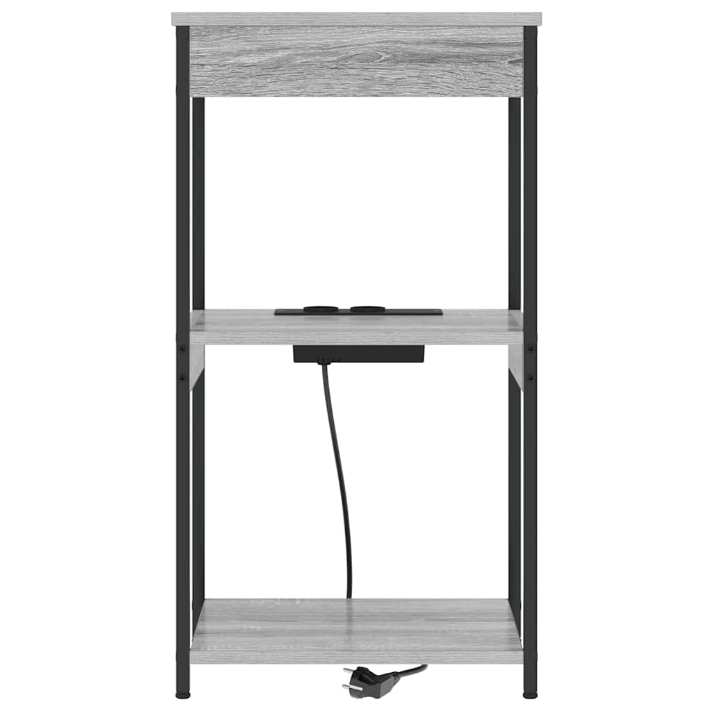 Armario de Noche con estante Gris Sonoma 41 x 31 x 76 cm