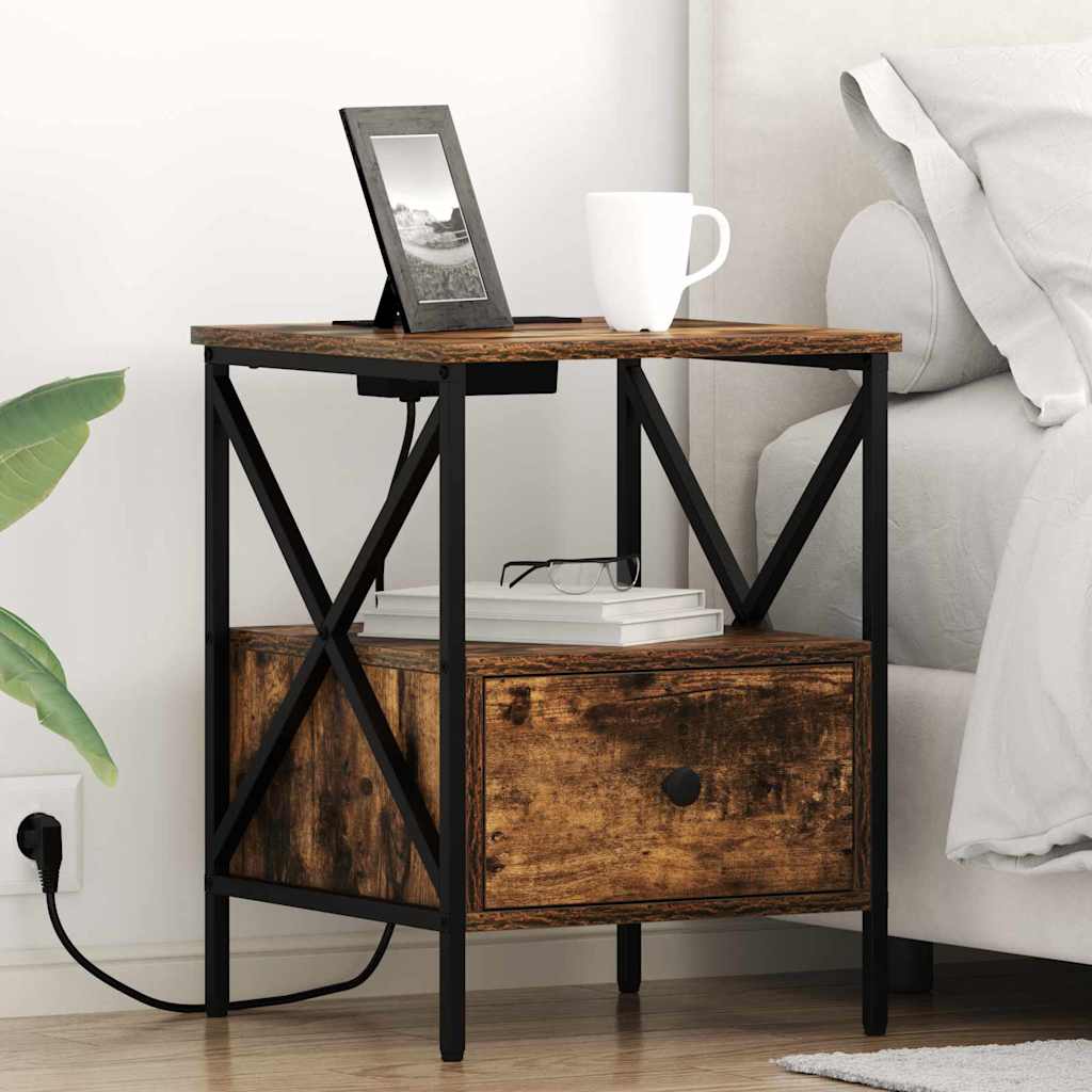 Armario de Noche 2 pcs Gris Sonoma 41,5 x 40,5 x 55 cm