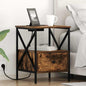 Armario de Noche 2 pcs Gris Sonoma 41,5 x 40,5 x 55 cm