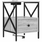 Armario de Noche 2 pcs Gris Sonoma 41,5 x 40,5 x 55 cm