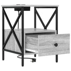 Armario de Noche 2 pcs Gris Sonoma 41,5 x 40,5 x 55 cm