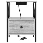 Armario de Noche 2 pcs Gris Sonoma 41,5 x 40,5 x 55 cm
