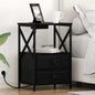 Armario de Noche con cajón 2 pcs Gris Sonoma 40 x 31 x 60 cm