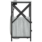 Armario de Noche con cajón 2 pcs Gris Sonoma 40 x 31 x 60 cm